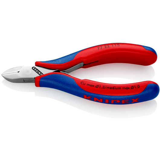 77 22 115 | Electronics Diagonal Cutter | Multi-Component Handle | Mirror Polished - 115mm