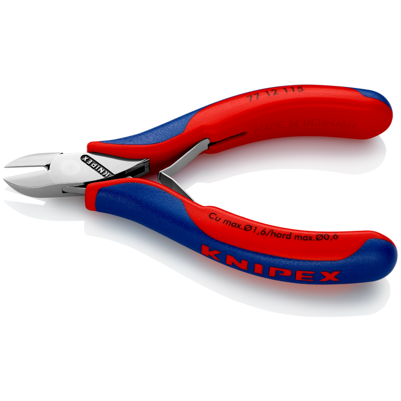 77 12 115 | Electronics Diagonal Cutter | Multi-Component Handle | Mirror Polished - 115mm