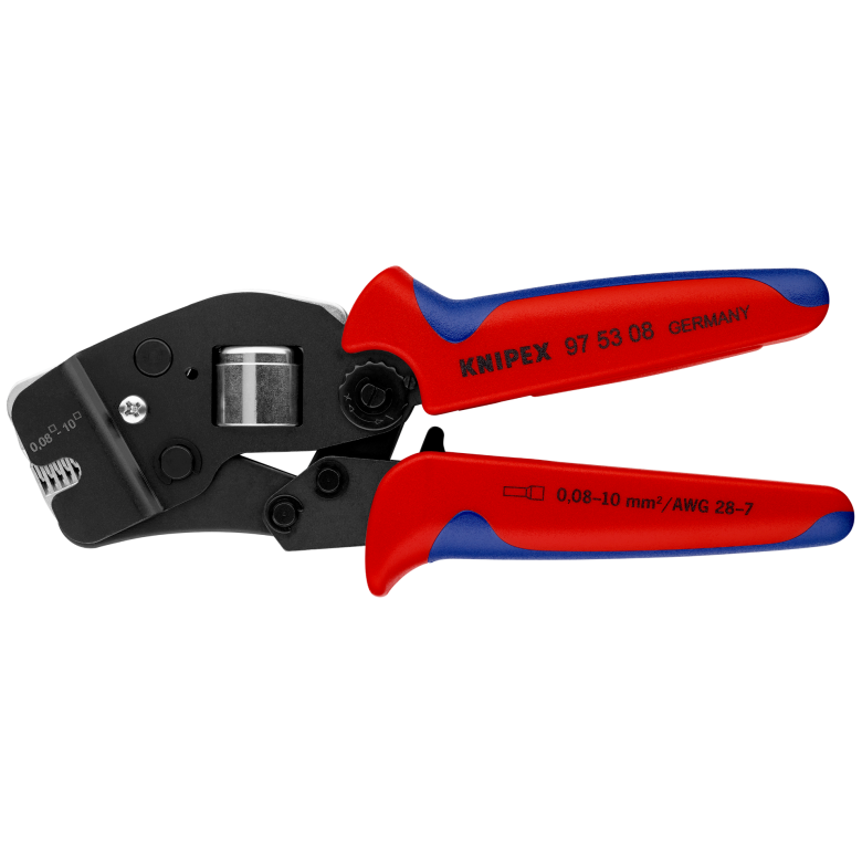 97 53 08 Self-Adjusting Crimping Pliers for wire ferrules With front loading