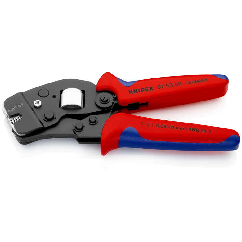 97 53 08 Self-Adjusting Crimping Pliers for wire ferrules With front loading