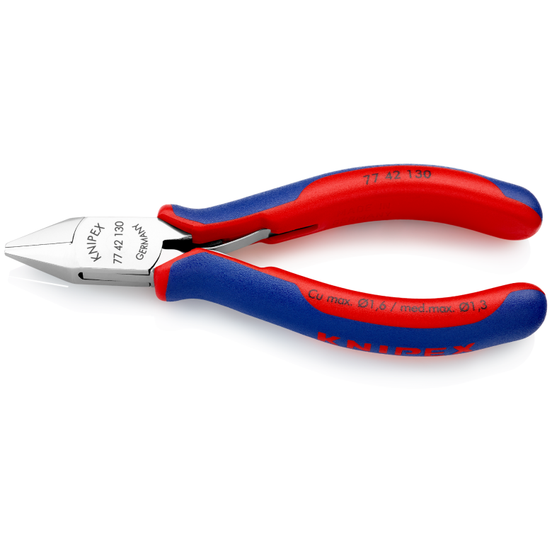 77 42 130 | Electronics Diagonal Cutter | Multi-Component Handle | Mirror Polished - 130mm