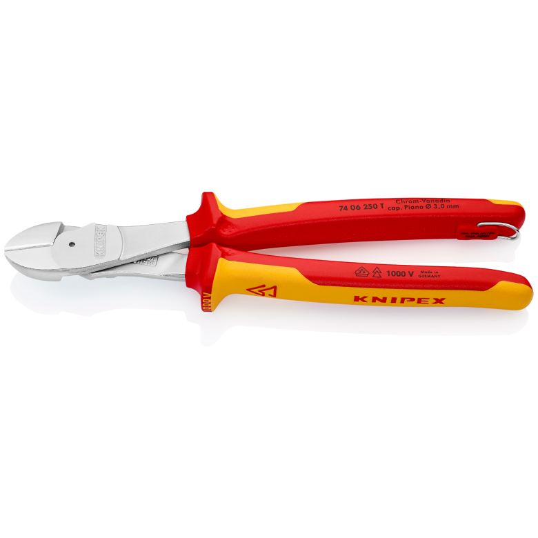 74 06 Series | VDE High-Leverage Diagonal Cutter | Multi-Component Handle | Chrome Plated - (Various Sizes)