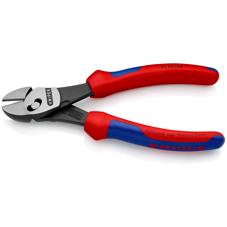 73 72 180 | TwinForce® High-Leverage Diagonal Cutter | Multi-Component Handle | Black Atramentized - 180mm