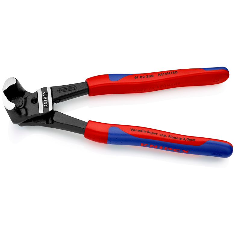 61 02 200 | Bolt End Cutting Nippers | Multi-Component Handle | Black Atramentized - 200mm