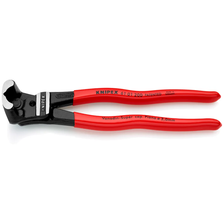 61 01 200 | Bolt End Cutting Nippers | Coated Handle | Black Atramentized - 200mm