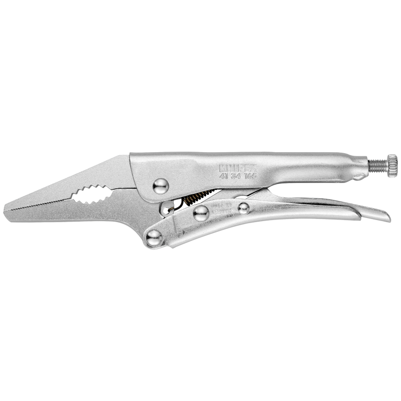 41 34 165 | Locking Grip Pliers | Long Nose Straight - 165mm