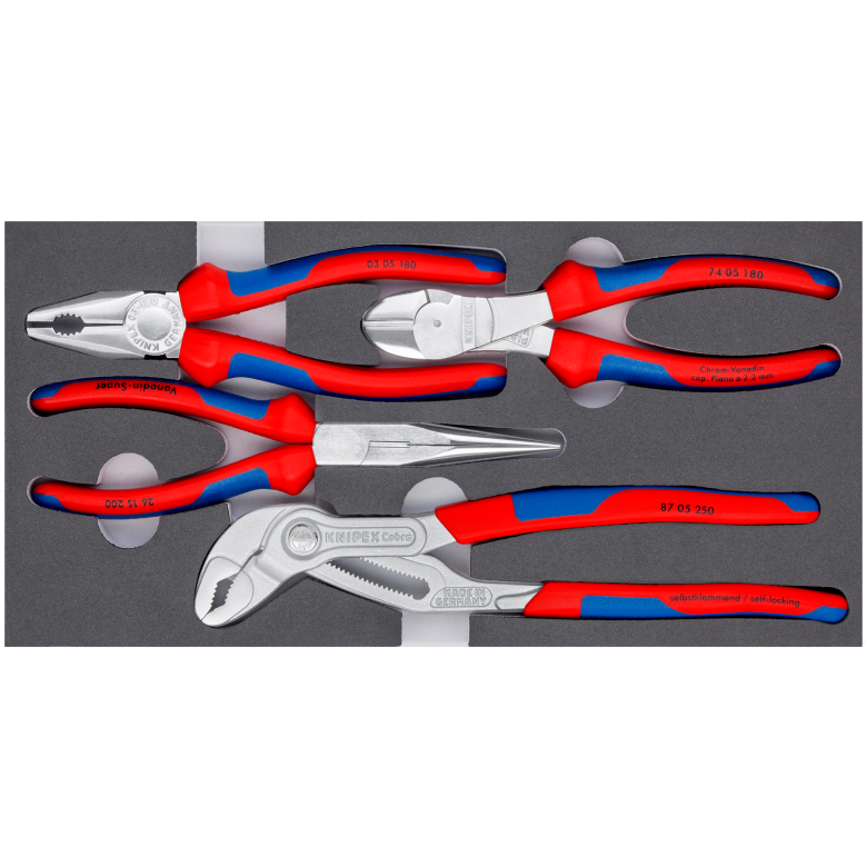 Knipex 00 20 01 V17 Set of pliers In a foam tray