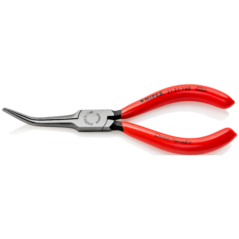 31 21 160 | Flat Needle Nose Pliers | Coated Handle | Black Atramentized - 160mm