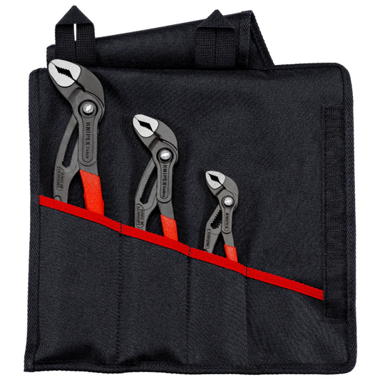 Knipex | 00 19 55 S9 | Cobra® Water Pump Pliers Set | 3pc + Tool Roll
