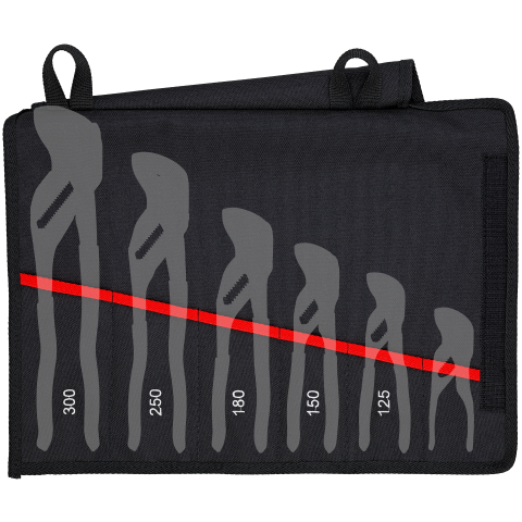 Knipex | 00 19 55 S4 LE | Plier Roll-Up Case (Six-Plier Capacity) | Empty