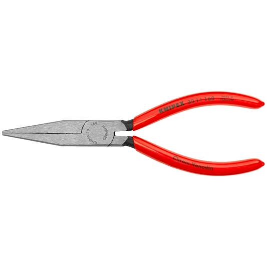 30 11 160 | Long Nose Pliers | Coated Handle | Chrome Plated - 160mm