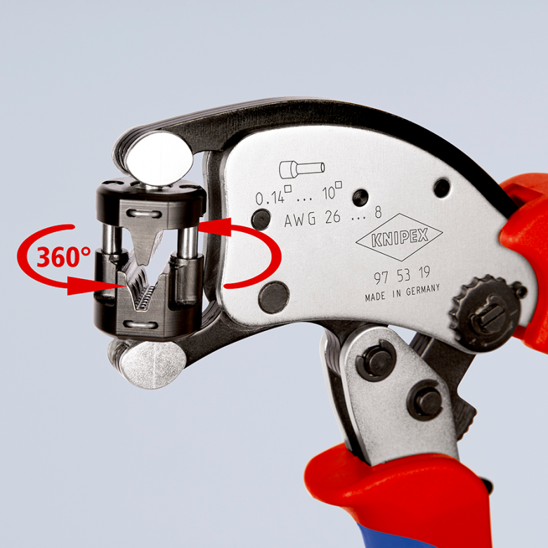97 53 19 | Knipex Twistor® T Self-Adjusting Crimping Pliers