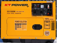 KT Power 5 kW/6.5 kVA Electric & Remote Start Single Phase Silent Diesel Generator SS11000 for Power Backup, Outdoor and Residencial Use