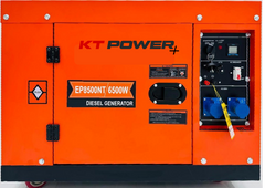 KT Power 6.5 kW Silent Diesel Generator 220 V SIngle Phase for Reliable Electric Power Supply
