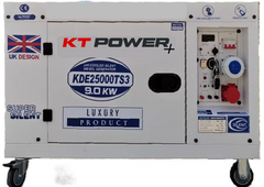 KT Power 9.0 kW Silent Diesel Generator Reliable Source of Emergency Electric Power for Villas, Construction Sites and Industries