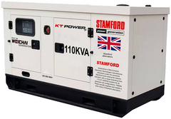 KT Power 110 kVA/ 88 kW Diesel Generator, Reaible Electric Power for Industry, Construction and Home Use