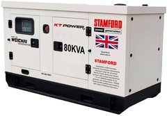 KT Power 80 kVA/ 64 kW Diesel Generator, Reaible Electric Power for Industry, Construction and Home Use