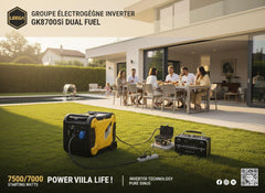 Leega 7.5 kW Silent Inverter Generator, Duel Fuel, 7.5 Hours Run Time Portable Mini Generator for Home Use