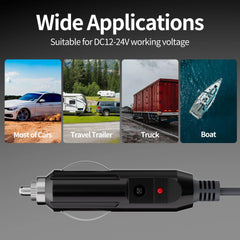 Starlink Mini DC to Car Charger Cable with 15A Fuse – 9.84FT / 3M
