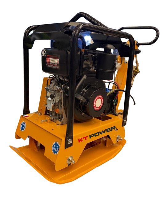 KT Power 160 KG Plate Compactor, 7.5 HP Diesel ENgine with 30 kN Force for Construction