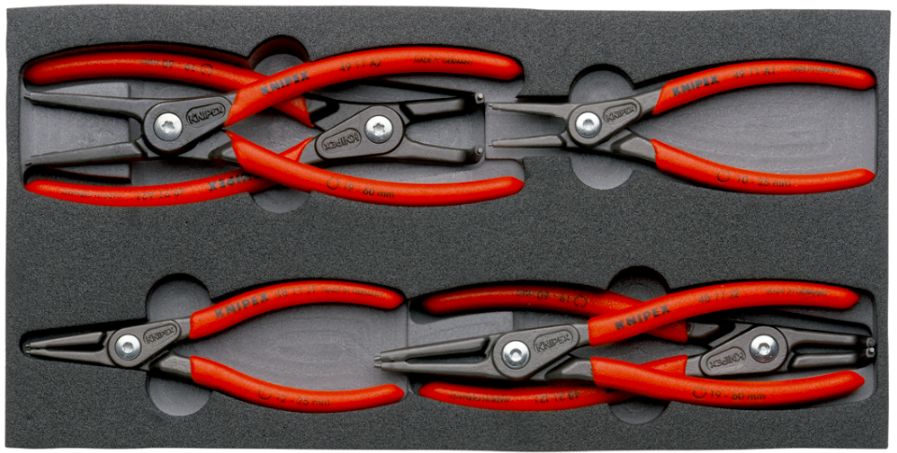 Knipex | 00 20 01 V02 | Precision Circlip Pliers Set | 6pc + Foam Tray