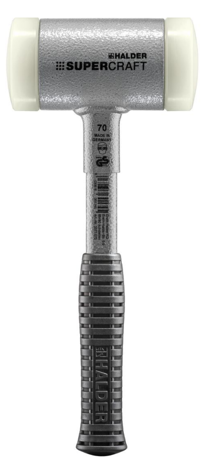Halder | SUPERCRAFT Soft-Face Mallet | Non-Rebound + Break-Proof Steel Tube Handle - (Various Sizes)