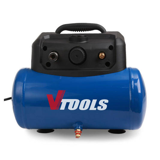 VTools 6 Liter Portable Air Compressor with 1.5 HP Motor