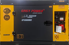 Easy Power 10 kW/12.5 kVA Electric & Remote Start 3 Phase Silent Diesel Generator EP13800D for Power Backup, Outdoor and Residencial Use