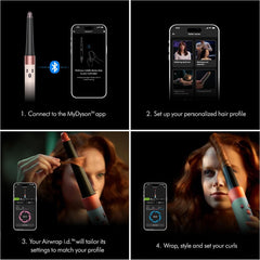 Dyson Airwrap i.d. Multi-Styler & Dryer Straight+Wavy Ceramic Pink & Rose Gold HS08 with 2 Years Brand Warranty