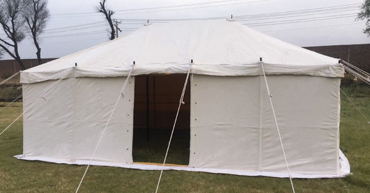 Arabic Luxury Style 6 x 4 Yards White Camping Tent with Iron Sticks for Outdoors, Desert and Party