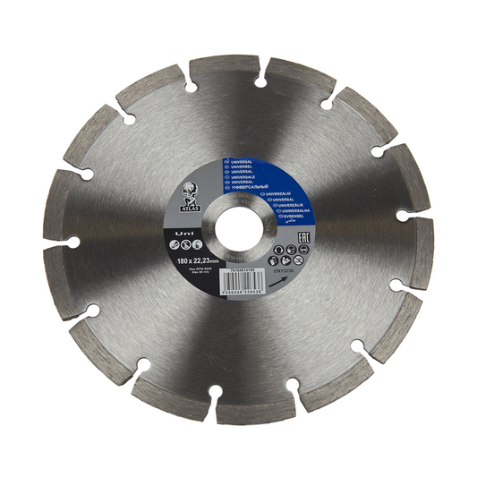 ATLAS Universal Segmented Diamond Cutting Blade, 7 Inch  – For Precision Concrete Cutting