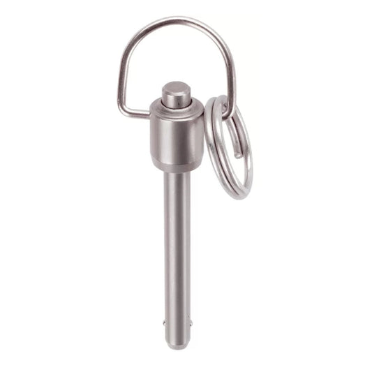 Halder | 4213 | Single-Acting Ball-Lock Pins w/ Ring Handle | Comply to NAS / MS17987 | 3/16" Diameter / 1" Length