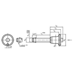 Halder | 22340 | Self-Locking Ball-Lock Pins w/ Button Handle | 10mm - (Various Lengths)