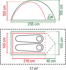 Coleman 2 Persons 225 x 145 cm Darwin 2 Camping Tent