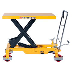 KT Plus Lift Table Truck, Loadng Capacity 1000 KG, Lifting Height 990 mm for Warehouse and Material Handling with 1 Year Warranty