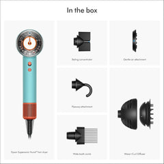 Dyson Supersonic Nural Ceramic Patina & Topaz Orange HD16 Hair Dryer with 2 Years Brand Warranty