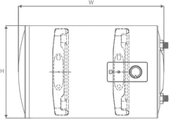 Jaquar Versa Manual E 50 Litres VME-WHT-H050 1.5 kW Horizontal Power Efficient Water Heater with 7 Years Warranty