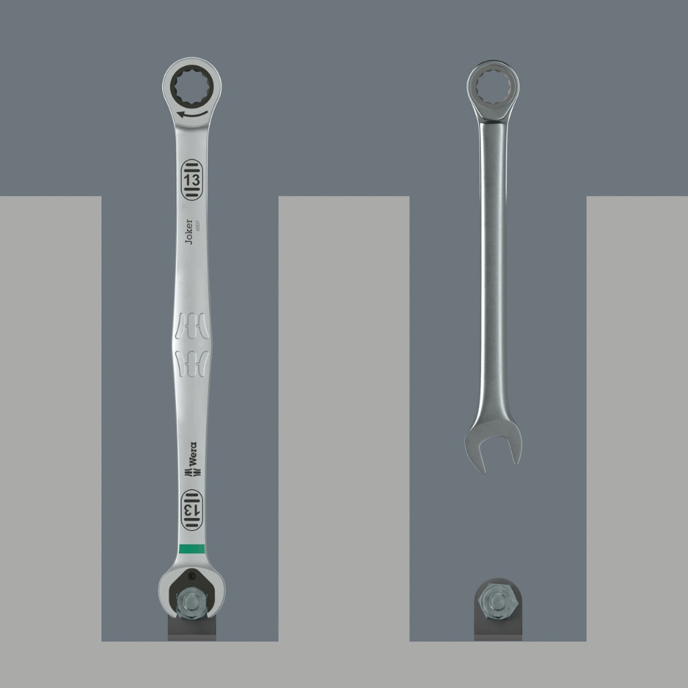 Wera | 6007 | Joker-Long Ratchet Combination Spanner - (Various Sizes)