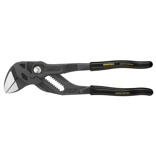 86 01 180 | Limited Edition Pliers Wrench - Dual Use Tool | Coated Handle | Black Atramentized - 180mm