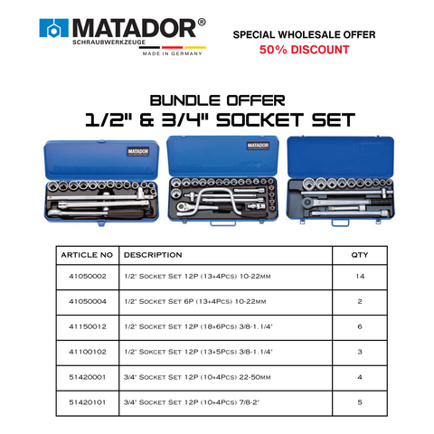 Socket Sets Bundle Offer (Made in Germany) - Khaleejtools.com