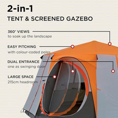 Coleman 8 Persons 429 x 396 cm Octagon 8 Camping Tent