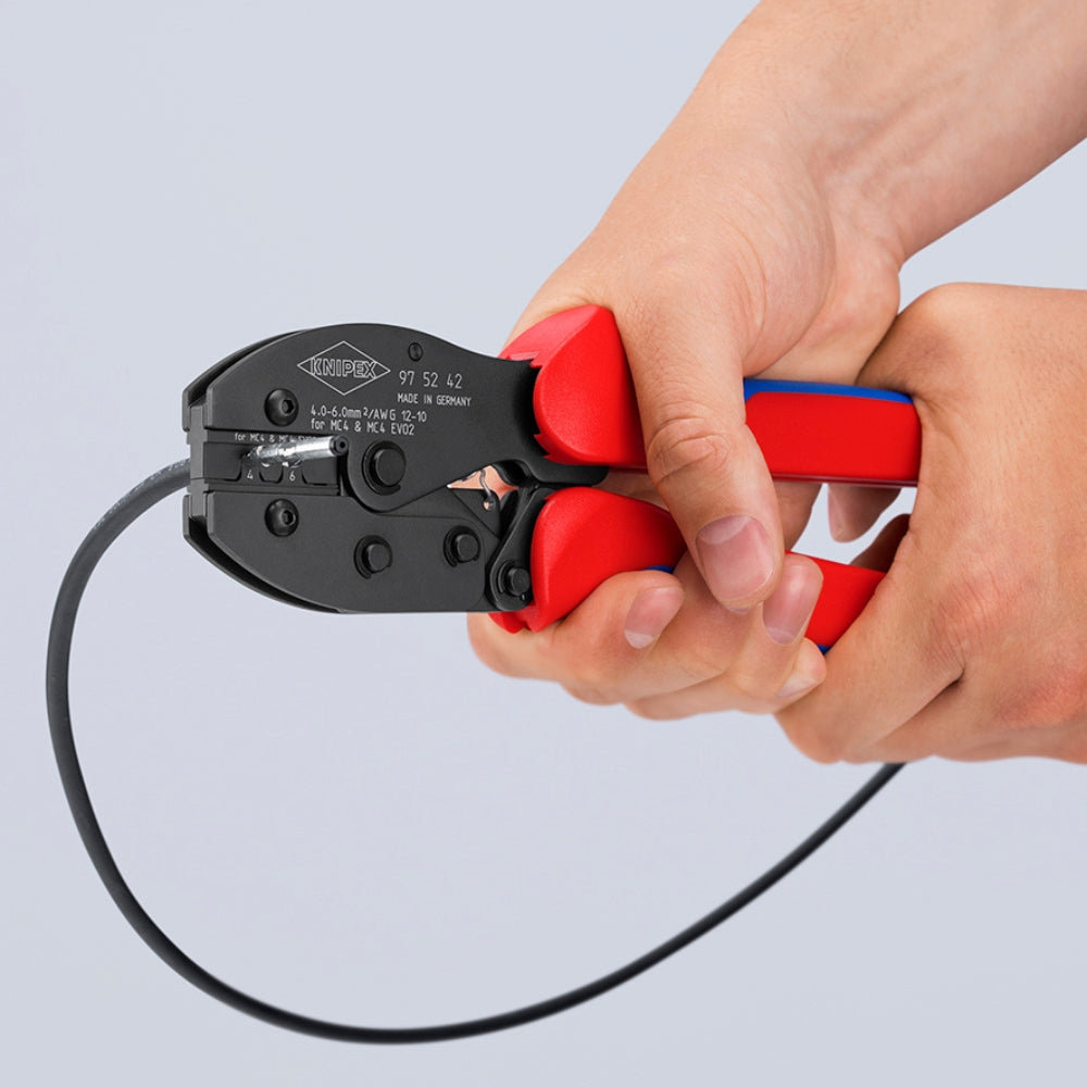 Knipex | 97 52 42 SB | PreciForce Photovoltaic Crimping Pliers (Carded)