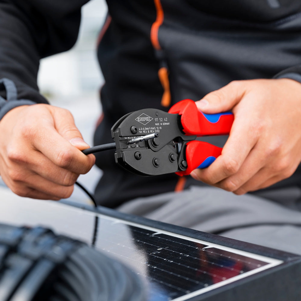 Knipex | 97 52 42 SB | PreciForce Photovoltaic Crimping Pliers (Carded)