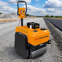 KT Power Double Drum Vibratory Road Roller Walk Behind 570KG 600mm 20KN Hydraulic Drive Asphalt Compactor