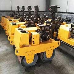 KT Power Double Drum Vibratory Road Roller Walk Behind 730 KG 650mm 24KN Hydraulic Drive Asphalt Compactor