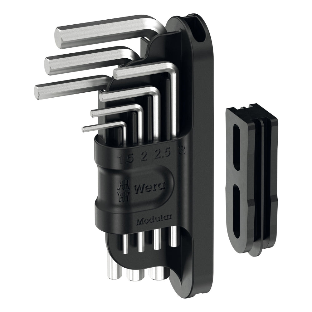 Wera | 05049003001 | Tool-Check Modular | Chrome Metric Hex-Plus L-Key Set | 7pc