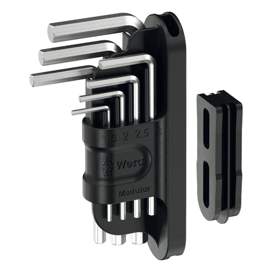 Wera | 05049003001 | Tool-Check Modular | Chrome Metric Hex-Plus L-Key Set | 7pc