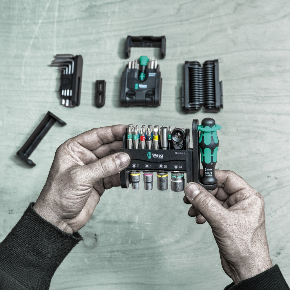 Wera | Tool-Check Modular | 1/4in Socket + Screwdriver Bit Set | 21pc (Various Styles)