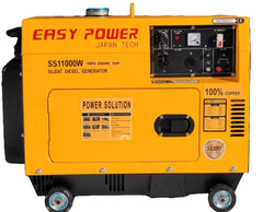Easy Power 5 kW/6.5 kVA Electric & Remote Start Single Phase Silent Diesel Generator SS11000 for Power Backup, Outdoor and Residencial Use