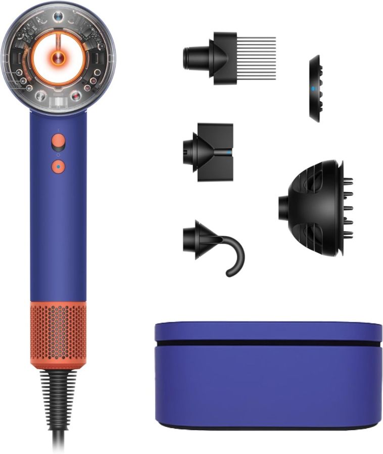 Dyson Supersonic r™ Original with 2 Years Brand Warranty Vinca Blue & Topaz HD16 Hair Dryer, Authenticity Traceable on my dyson App